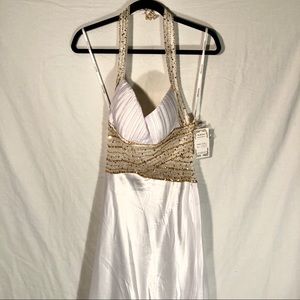 Neblon by Poly USA White Prom Dress Size Large